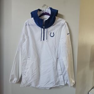 Nike Indianapolis Colts NFL Team Pullover Windbreaker Jacket White, Sz Large